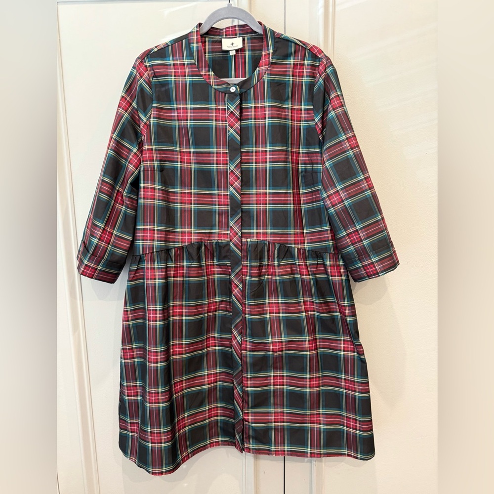 Tuckernuck Festive Plaid Shirt Dress